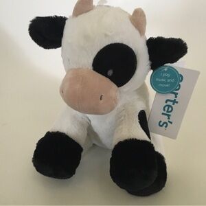 NEW Carters Musical Plush Cow Plays Wind-up Motion Music Movement Baby Gift